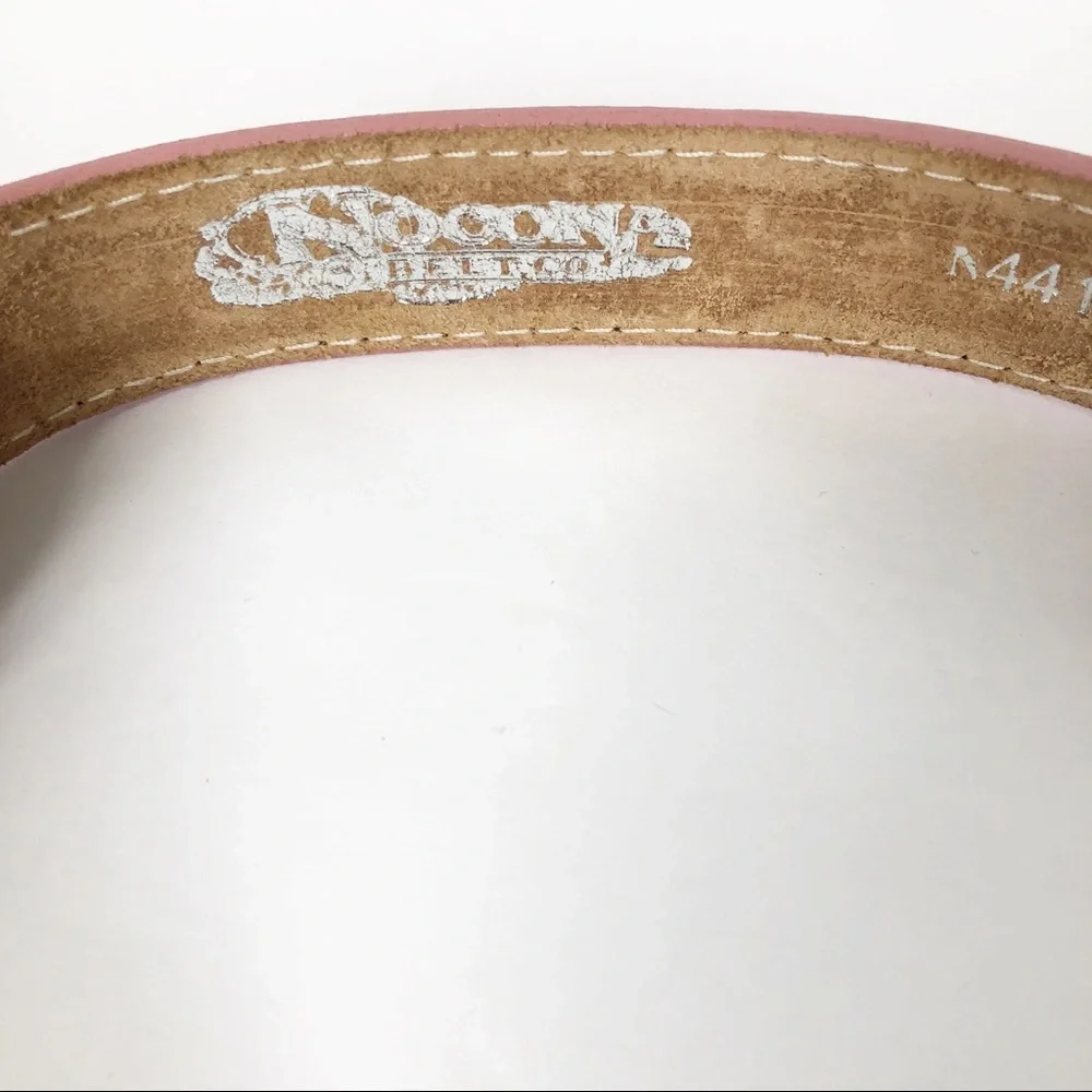 NOCONA belt co 💗🐴💗 PINK girls Equestrian‎ genuine leather BELT size 20 EUC